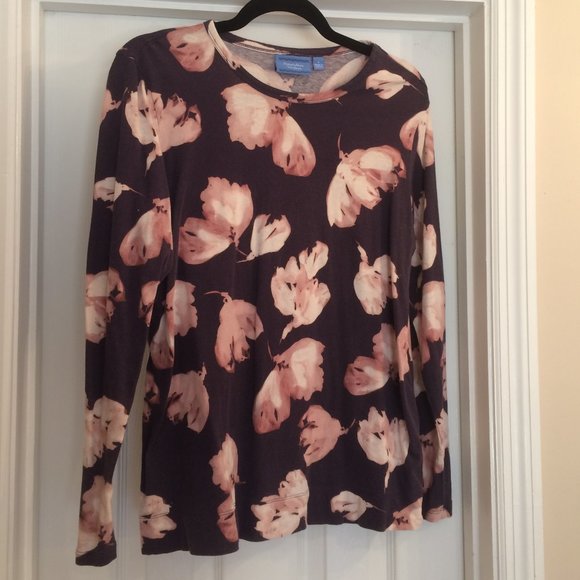 Simply Vera (Vera Wang) Printed Long Sleeve Tee - Picture 2 of 3